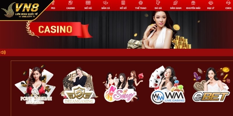 Trò chơi casino hấp dẫn